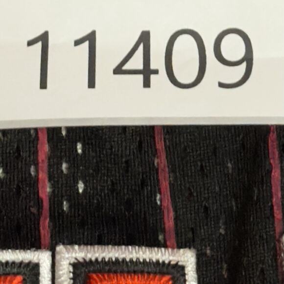 Michael Jordan Chicago Bulls Jersey #23 Black Pinstripe Nike Team Size Medium 48 - Picture 13 of 13